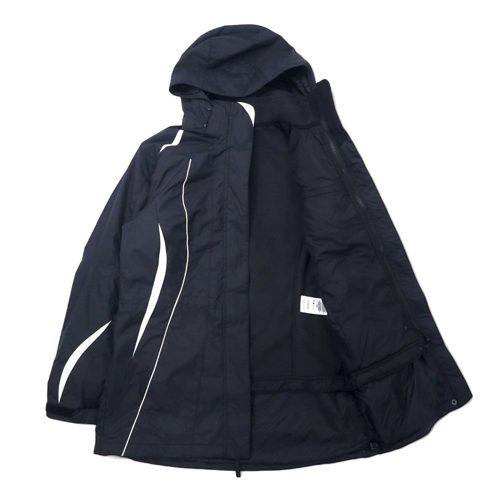 Columbia Giacca a vento 3-in-1 con pile, taglia M, colore nero, in nylon, impermeabile, con zip-in-zip INTERCHANGE, fodera e cappuccio staccabili, coulisse, XL7654