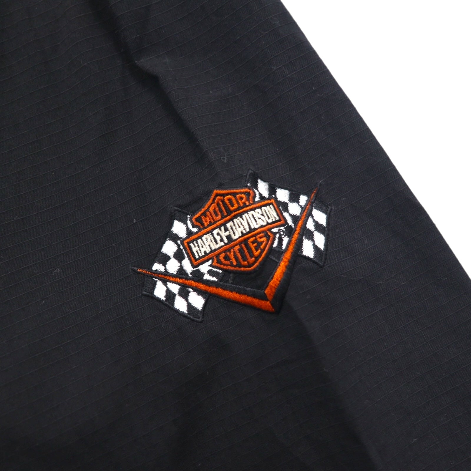 HARLEY DAVIDSON T-shirt da corsa a scacchi 2XL Nera con logo, taschino sul petto