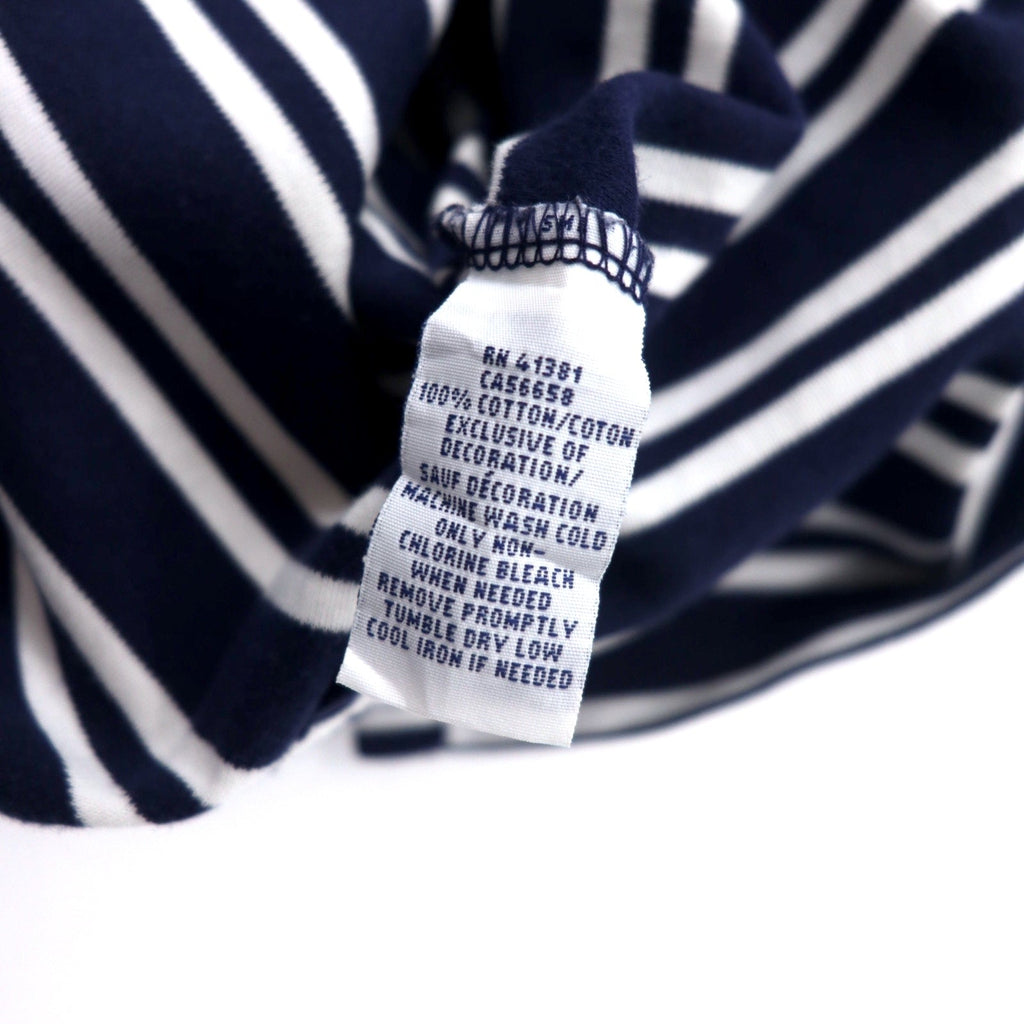 POLO RALPH LAUREN Polo a righe XL Blu navy Bianco Cotone Small Pony Ricamato