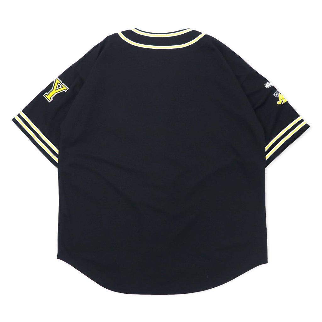 colosseum SPORT Anni '90 Maglia da baseball XXL Nera Poliestere NEW YORK Taglia grande