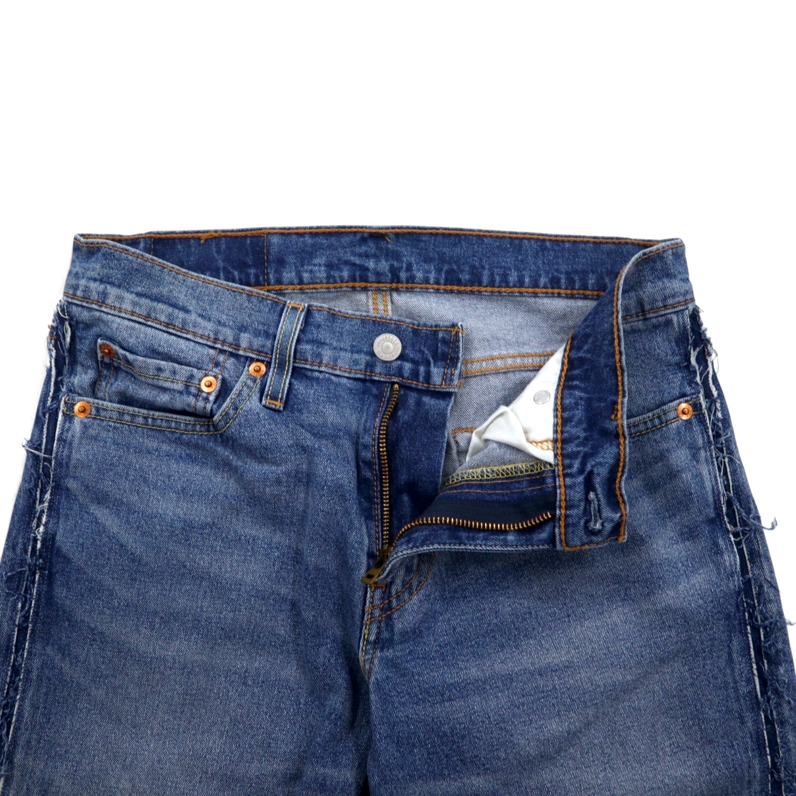 Levi's 511 スリムフィット サイドライン カットオフ デニムパンツ 29 ブルー コットン ジッパーフライ 04511-3327