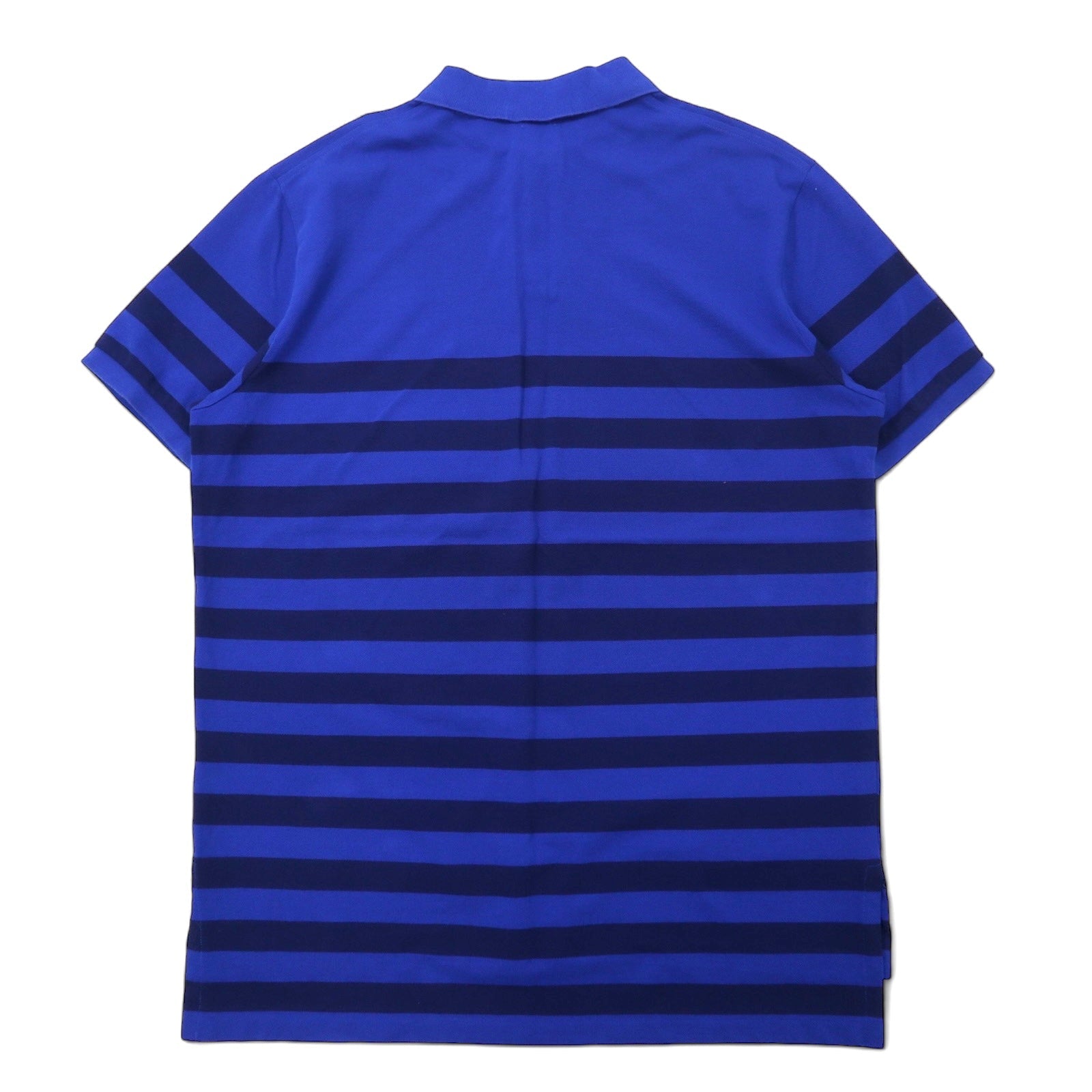POLO RALPH LAUREN Polo a righe XL blu navy cotone piqué CUSTOM FIT piccolo pony ricamato
