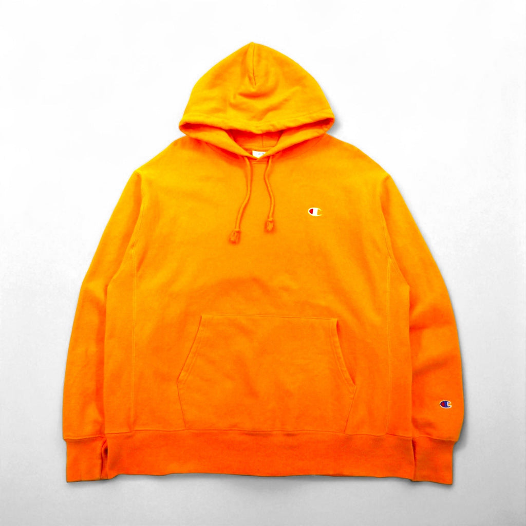 Champion リバースウィーブ REVERSE WEAVE プルオーバー パーカー 3XL イエロー 青単タグ 復刻 ビッグサイズ
