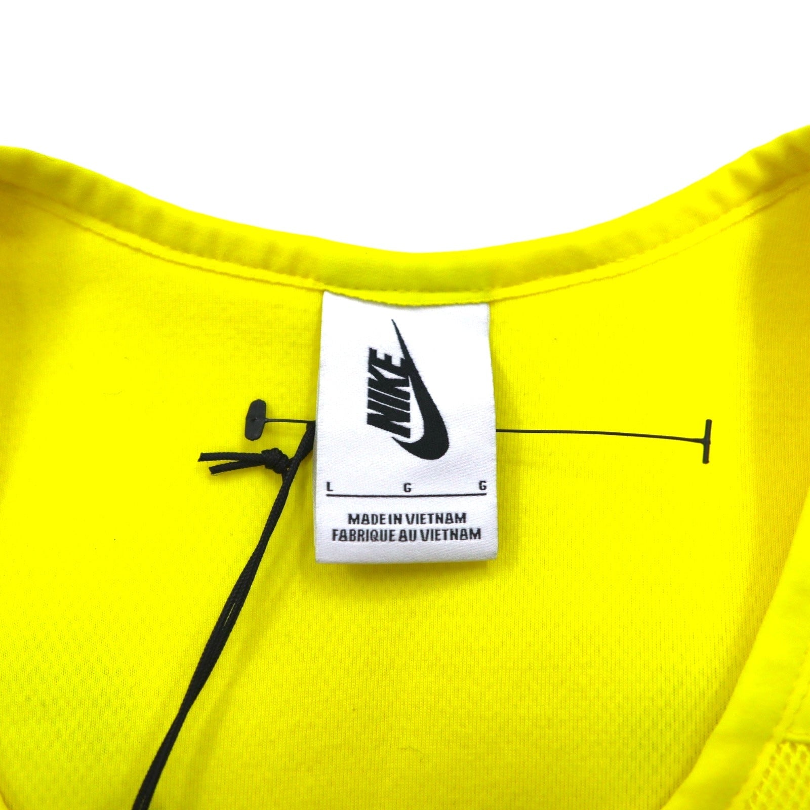 OFF-WHITE × NIKE Gilet utility L giallo poliestere rete BV8054-731 Nuovo con etichette