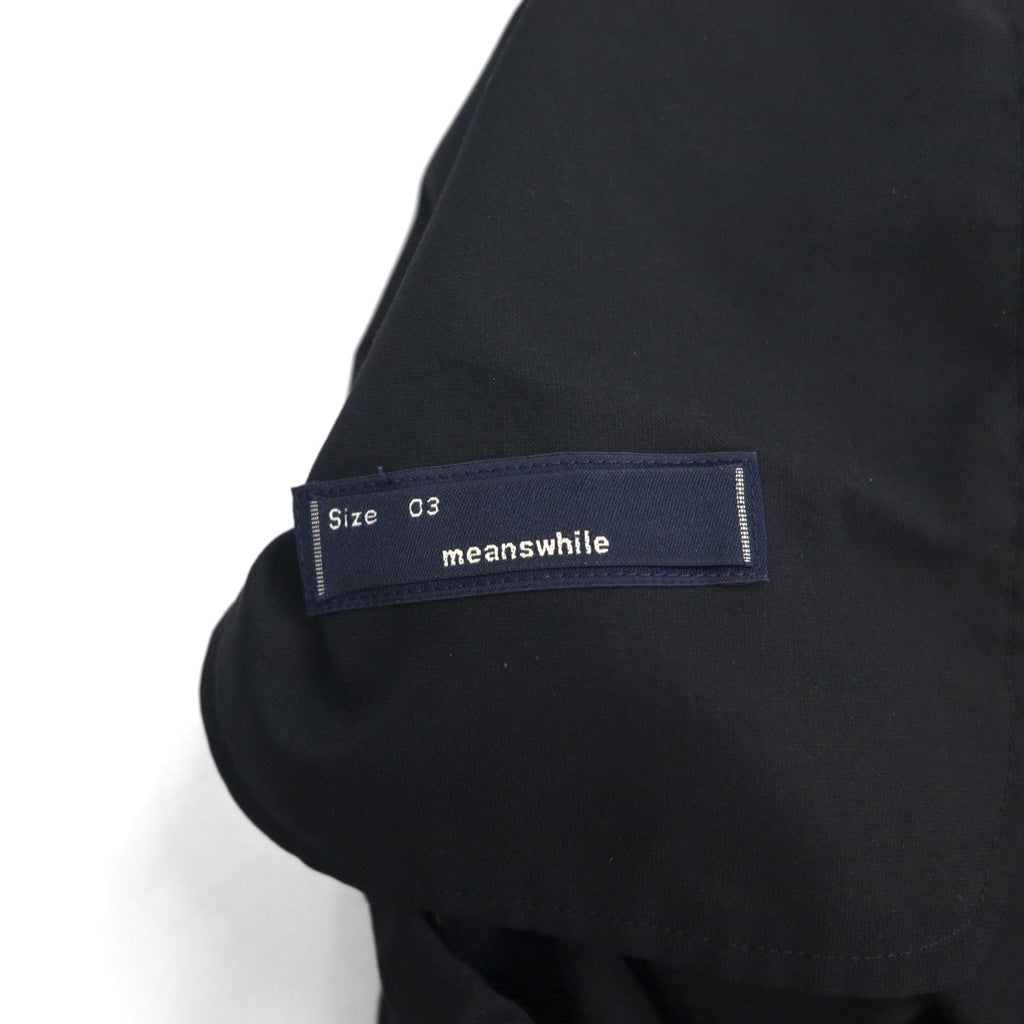 meanswhile ワイド イージーパンツ Dry Smooth Easy PT スラックス L ブラック Reflax ポリエステル ドローコード