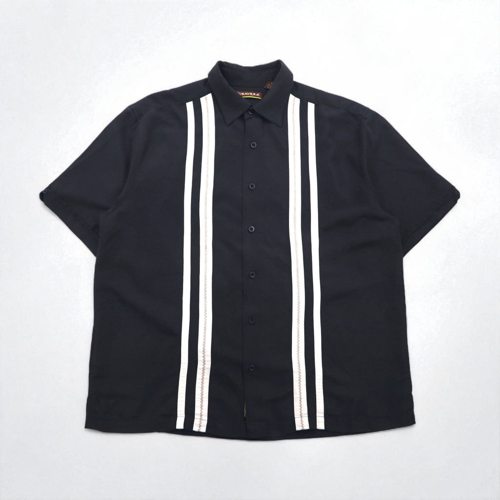Camicia cubana CUBAVERA Line Design XL Nera Rayon Poliestere