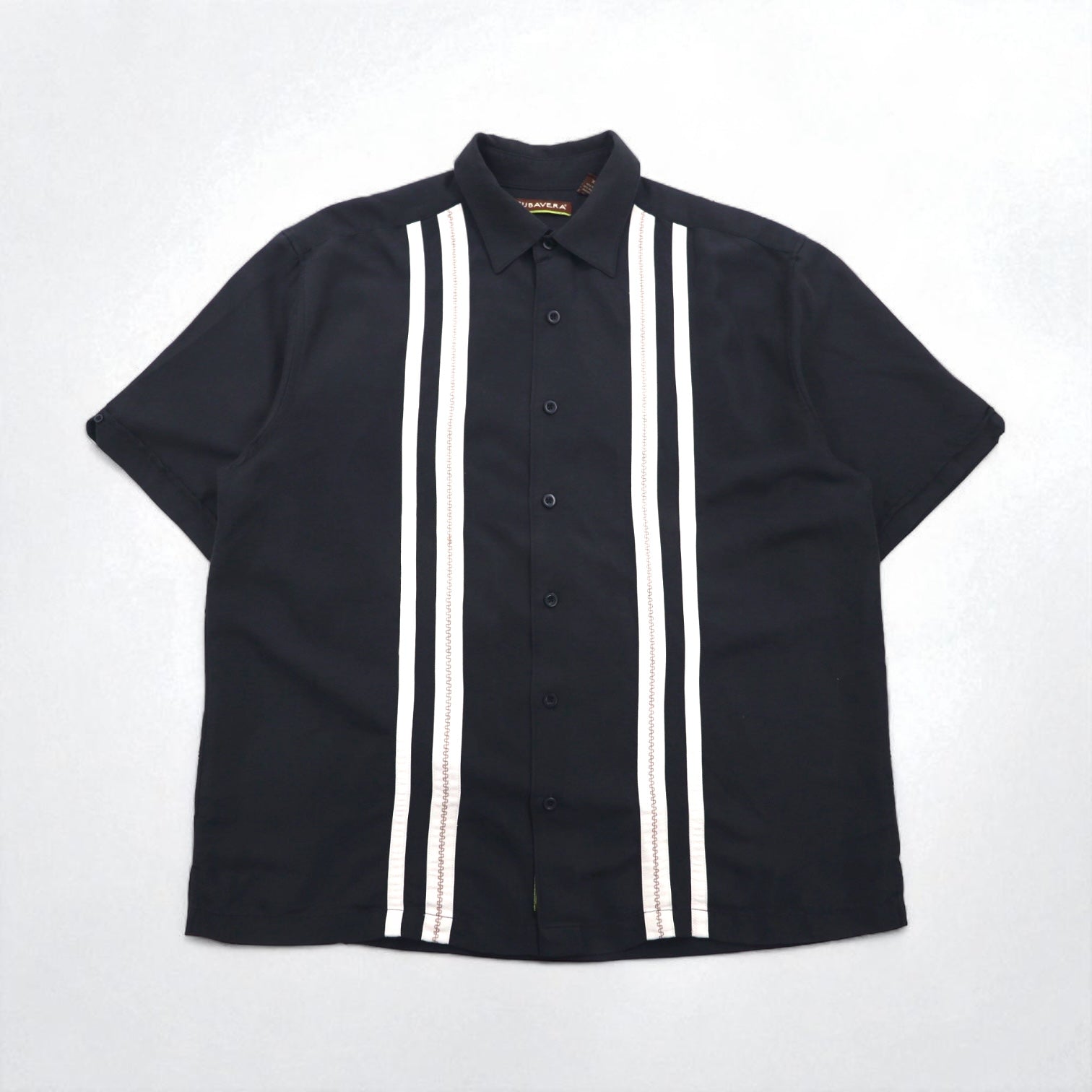 Camicia cubana CUBAVERA Line Design XL Nera Rayon Poliestere