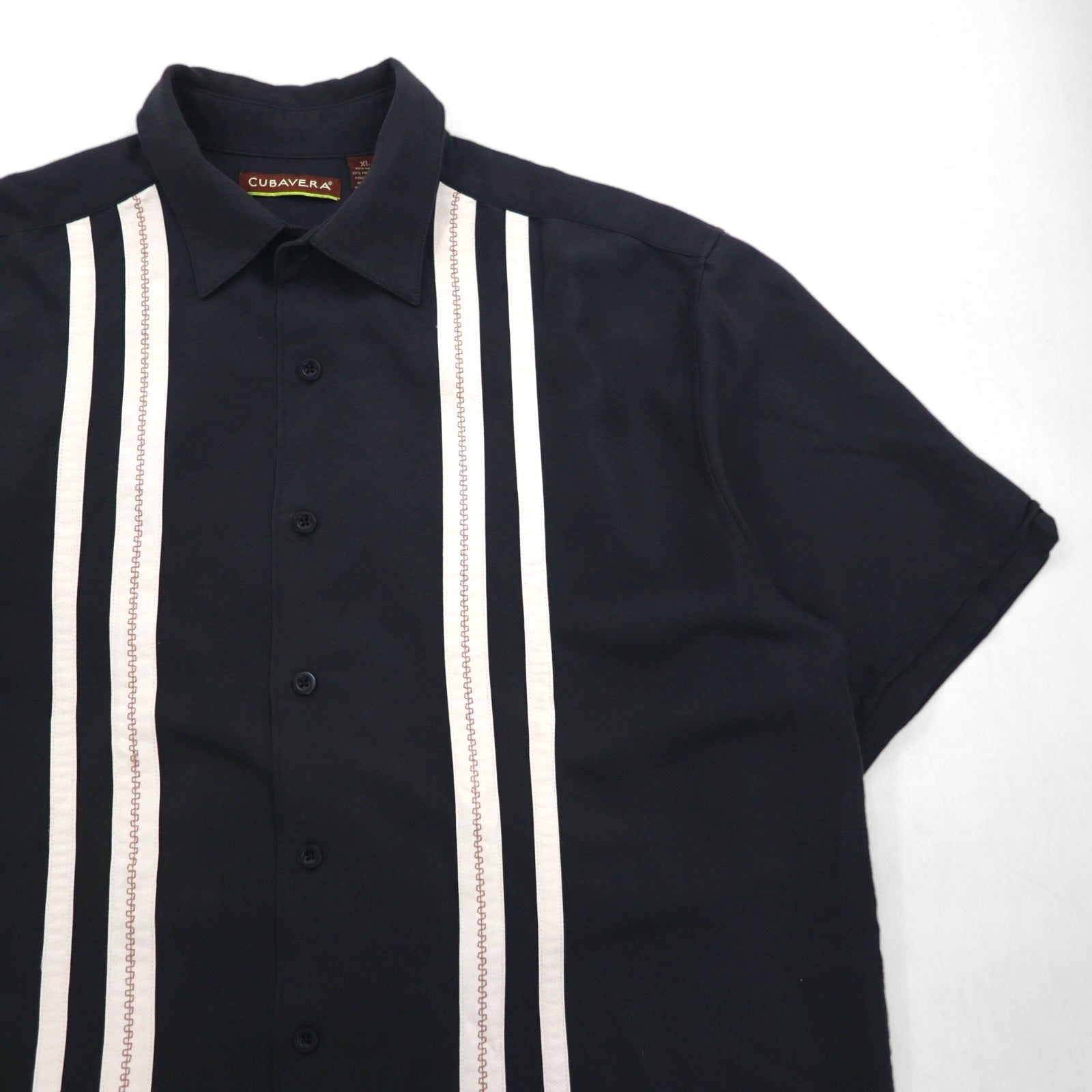 Camicia cubana CUBAVERA Line Design XL Nera Rayon Poliestere