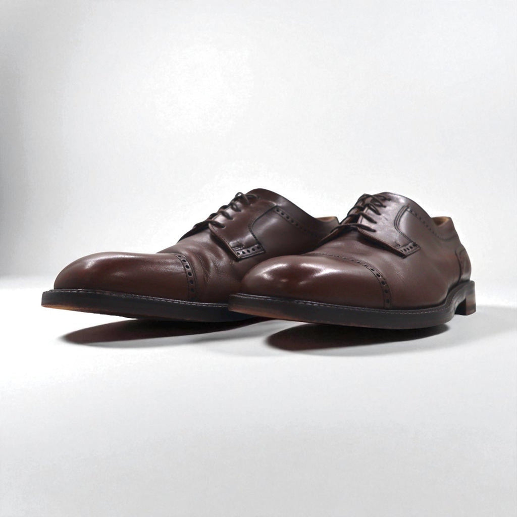 FLORSHEIM - Scarpe eleganti in pelle marrone con puntale, modello Imperial, made in Italy, 27 cm, articolo 93681