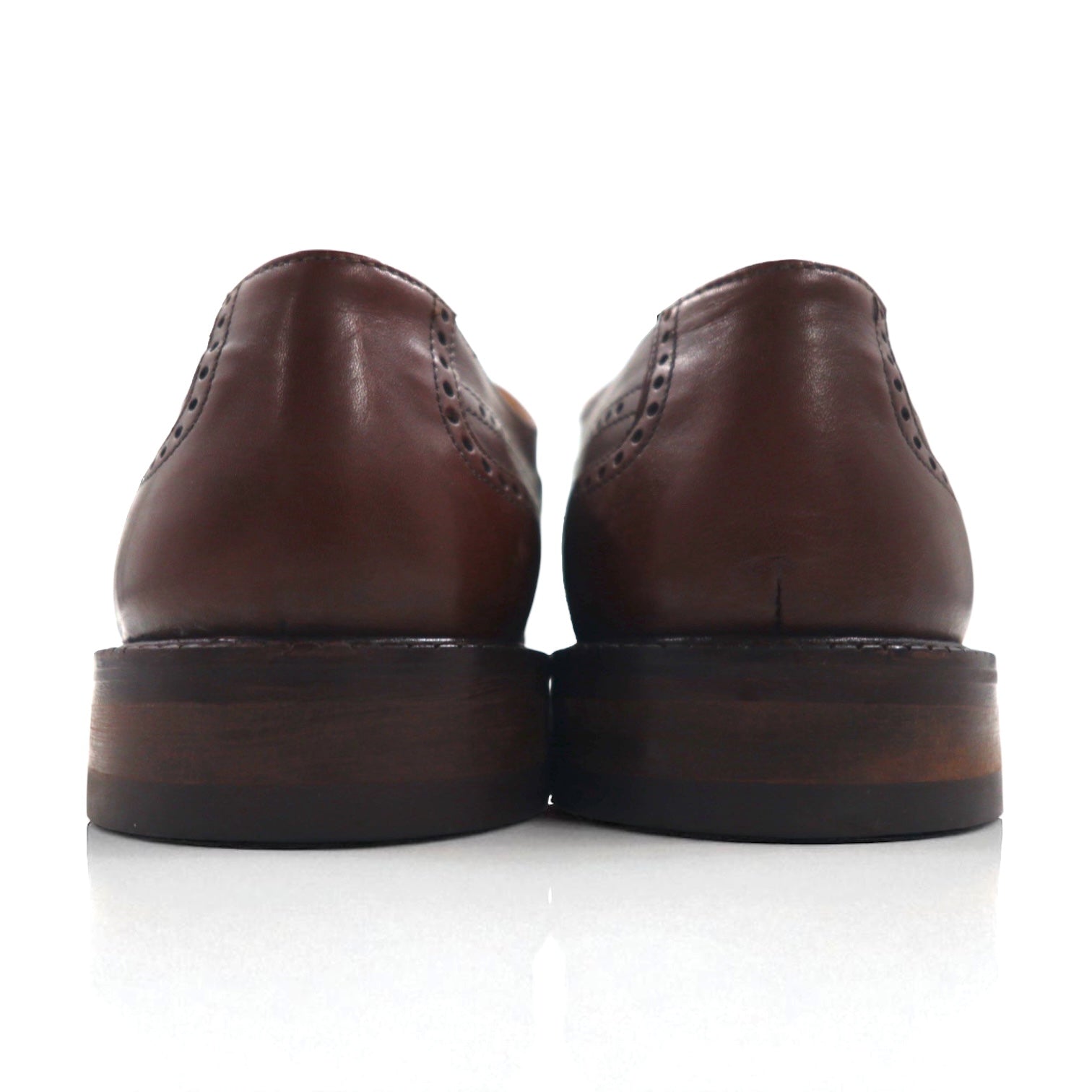 FLORSHEIM - Scarpe eleganti in pelle marrone con puntale, modello Imperial, made in Italy, 27 cm, articolo 93681