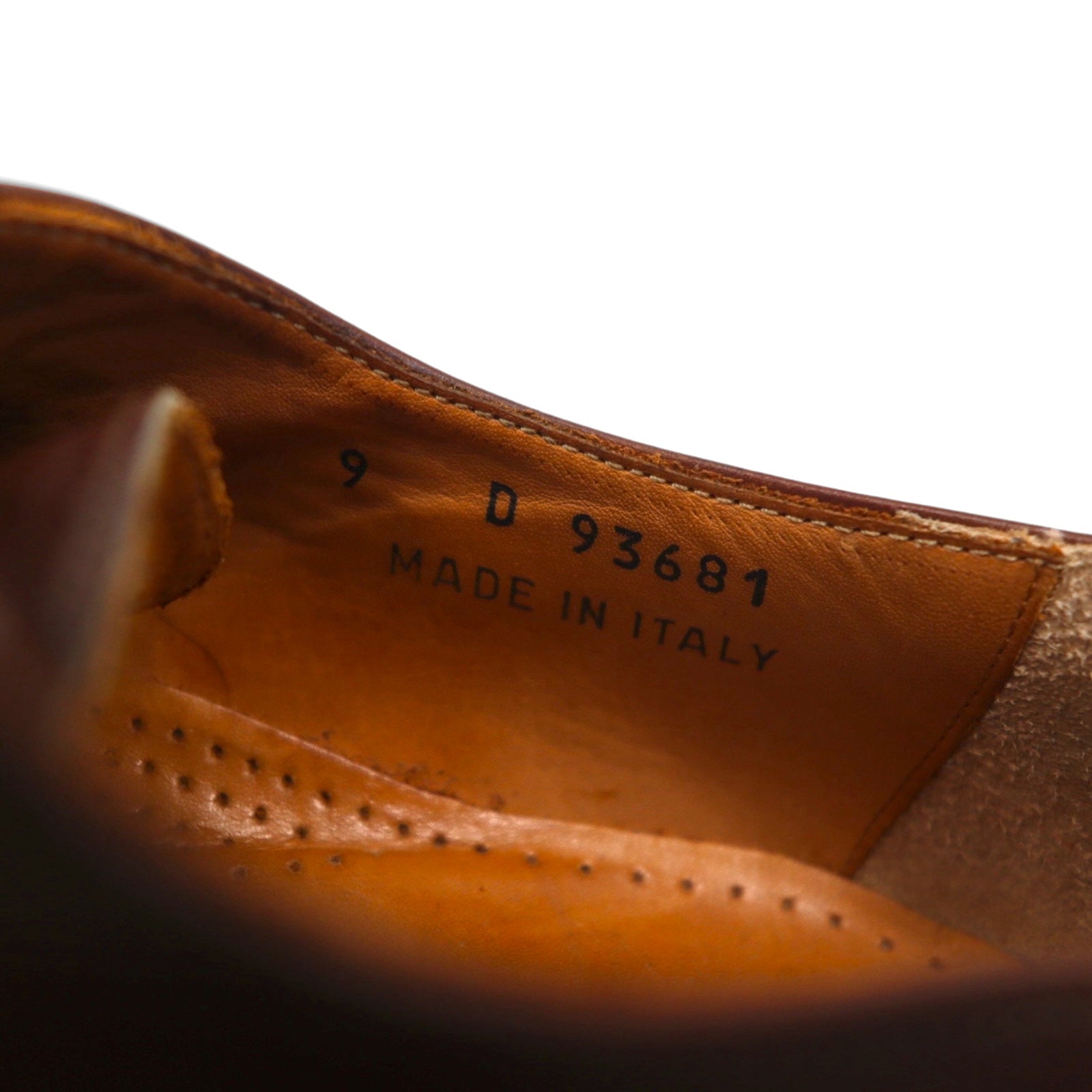 FLORSHEIM - Scarpe eleganti in pelle marrone con puntale, modello Imperial, made in Italy, 27 cm, articolo 93681