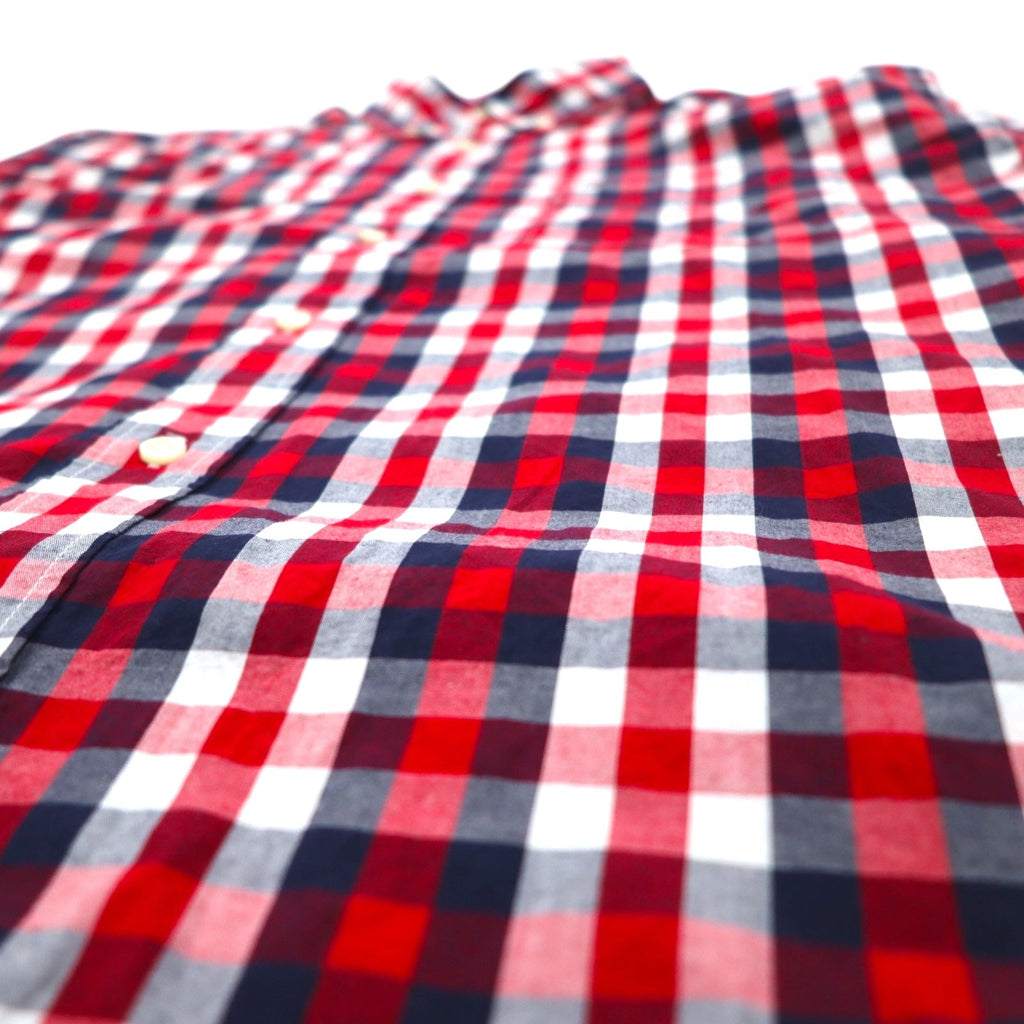 TOMMY HILFIGER Camicia button-down taglia grande L a quadri rossi tricolore in cotone