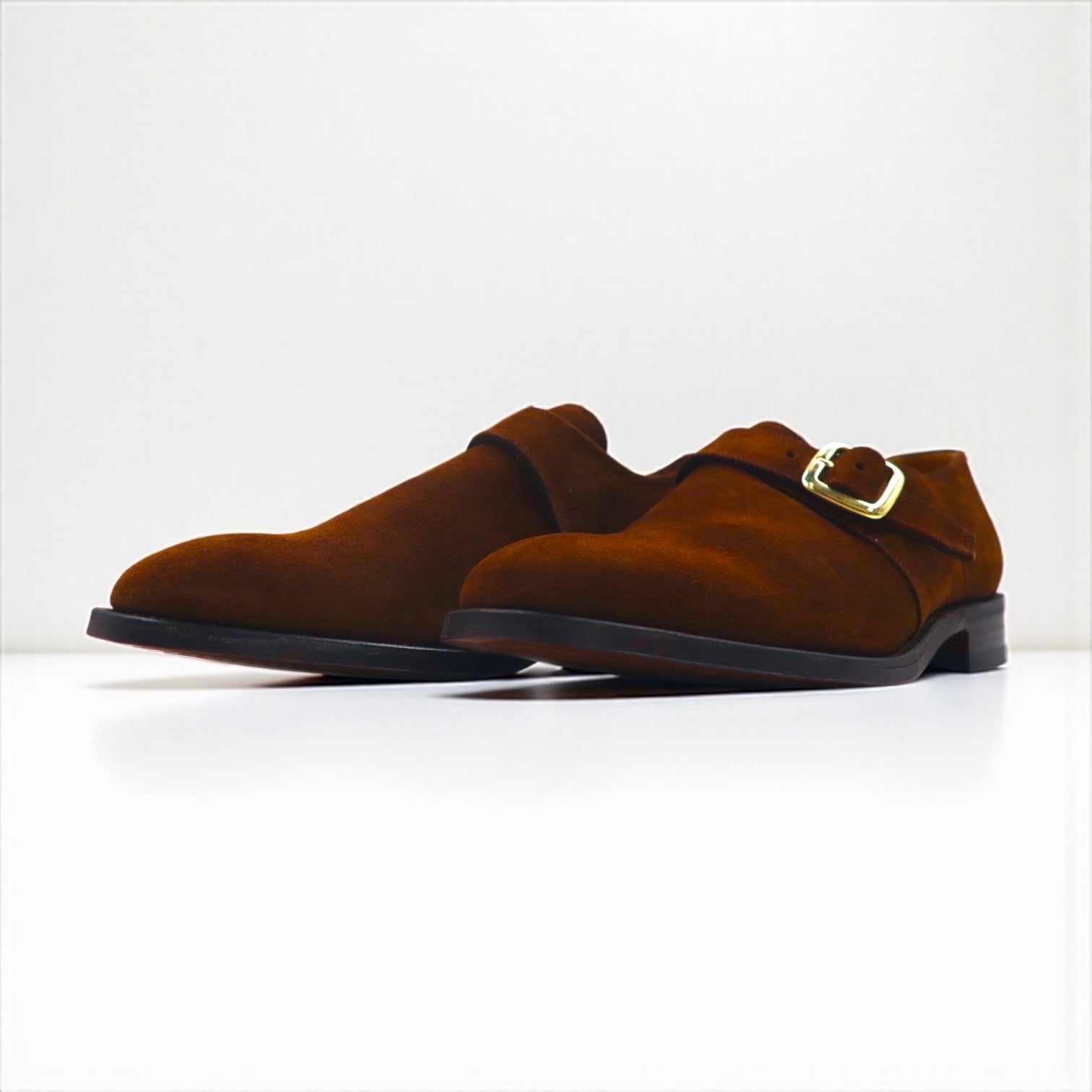 Loake イギリス製 モンクストラップ ドレスシューズ 28cm スエード 真鍮 バックル R404DS 未使用品 グッドイヤーウェルト製法