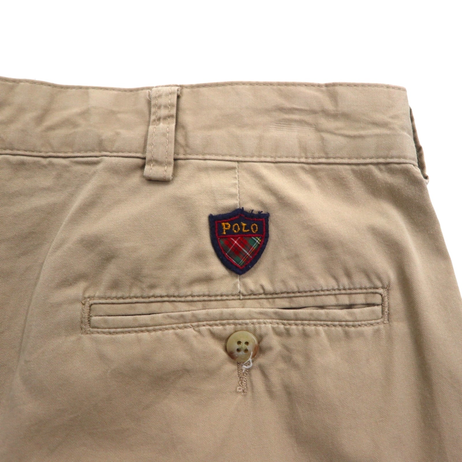 POLO GOLF RALPH LAUREN anni '90 pantalone chino ampio a due pinces L beige cotone