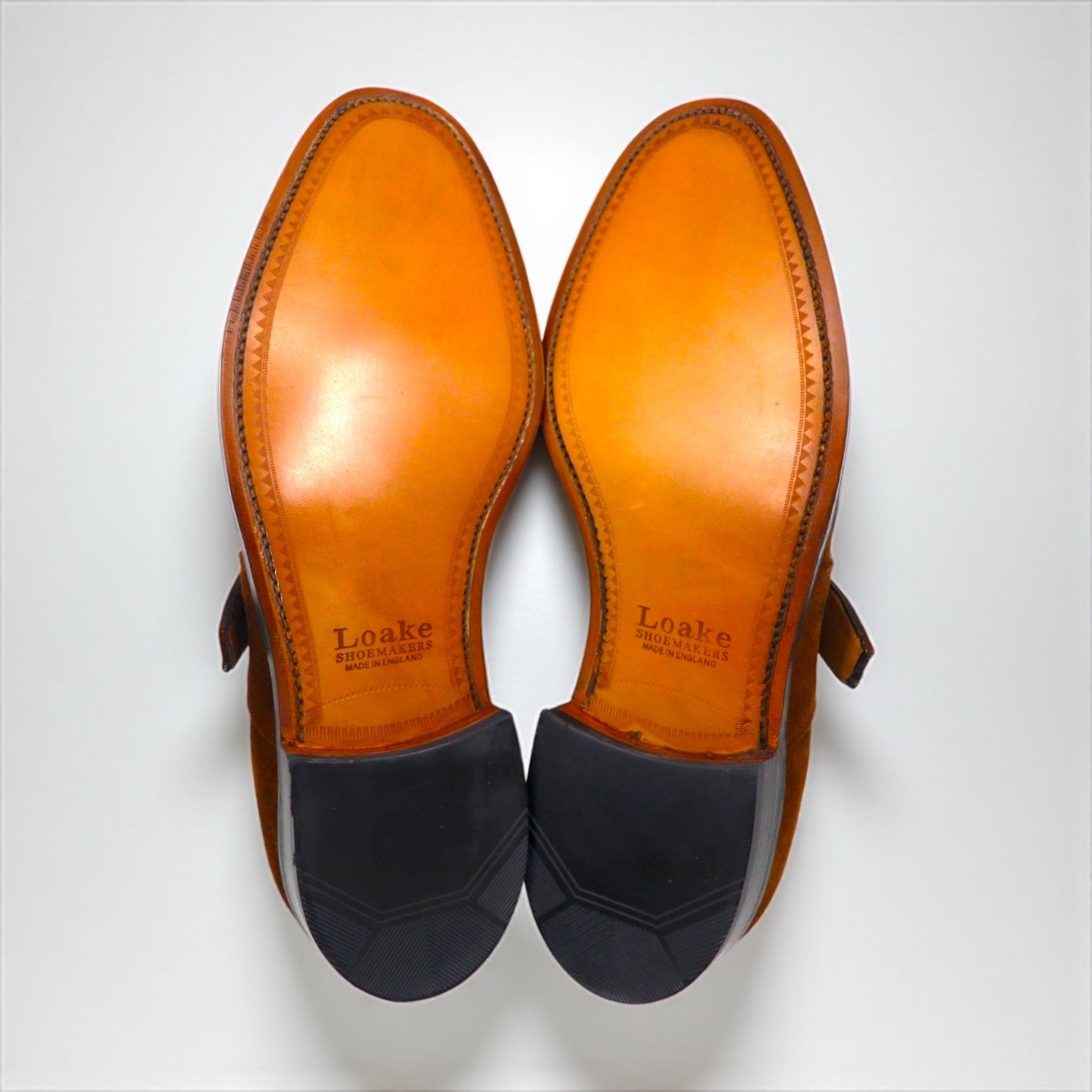 Loake イギリス製 モンクストラップ ドレスシューズ 28cm スエード 真鍮 バックル R404DS 未使用品 グッドイヤーウェルト製法