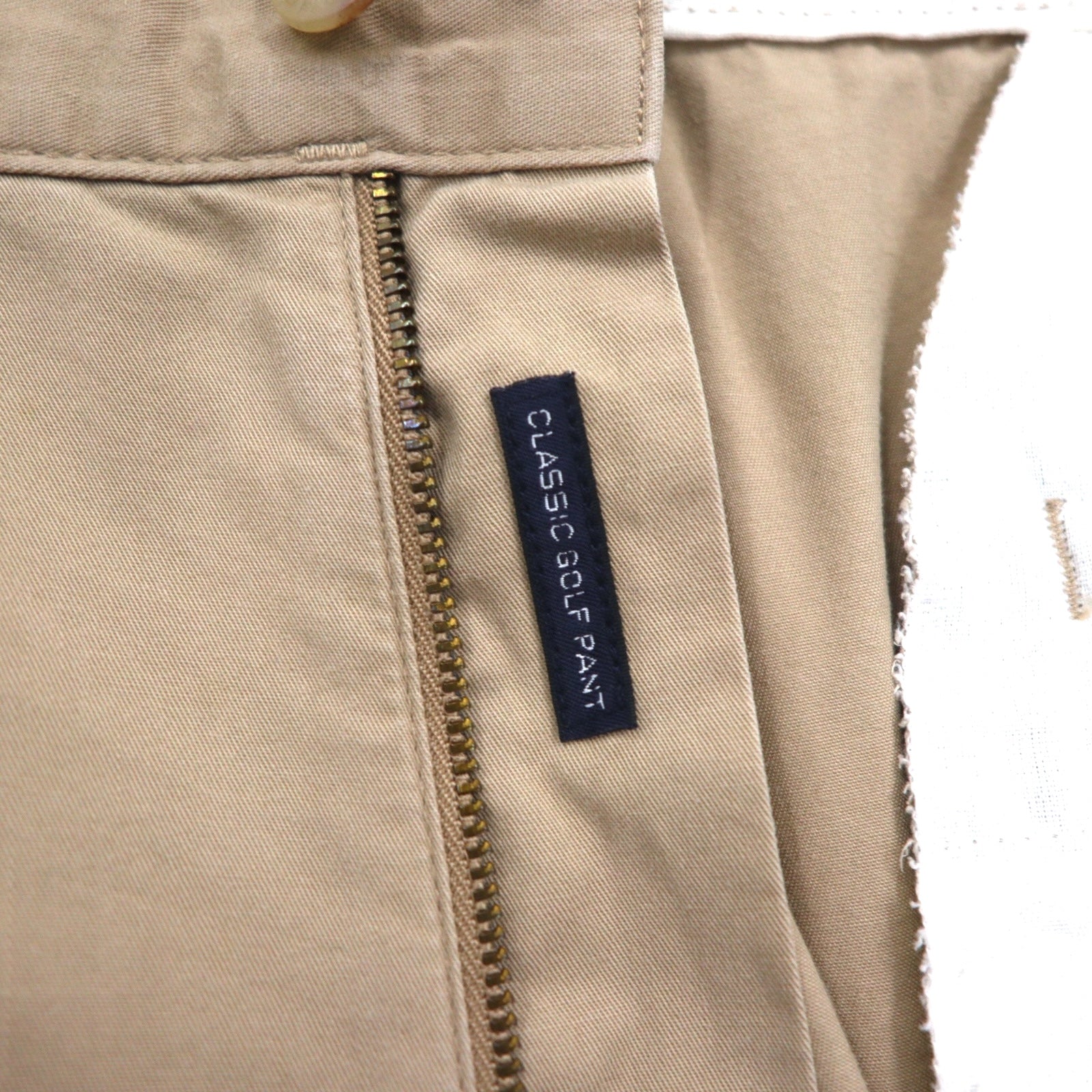 POLO GOLF RALPH LAUREN anni '90 pantalone chino ampio a due pinces L beige cotone