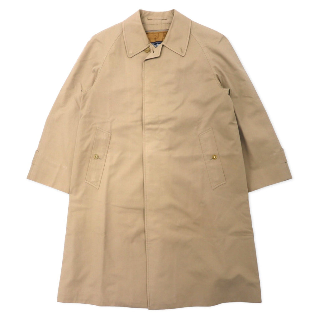 Burberrys Impermeabile a collo a scialle, cappotto Balmacaan 170 beige, cotone, fodera rimovibile a quadri scozzesi, abbottonatura nascosta, old, made in Japan