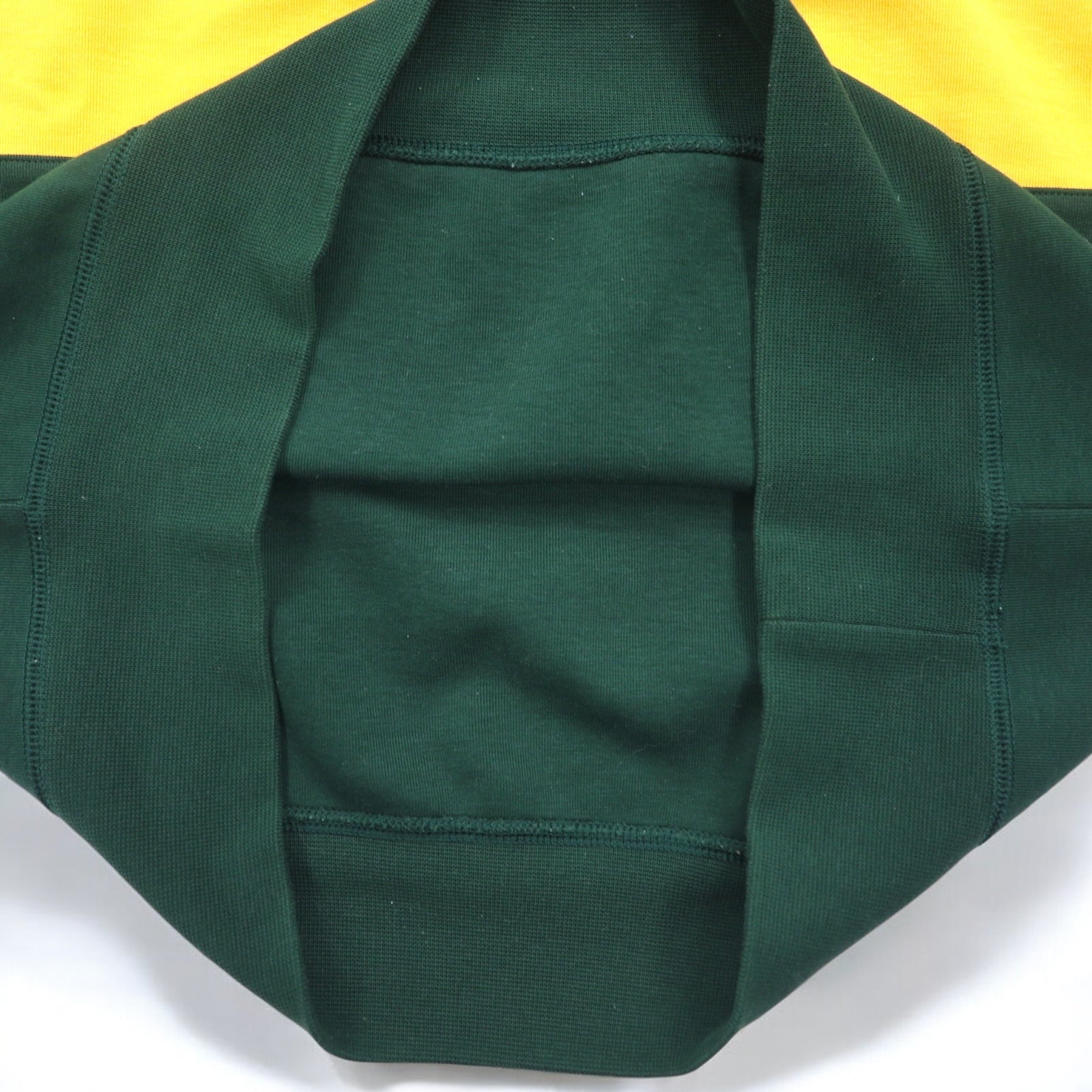 POLO RALPH LAUREN felpa girocollo M verde color block ricamo piccolo pony