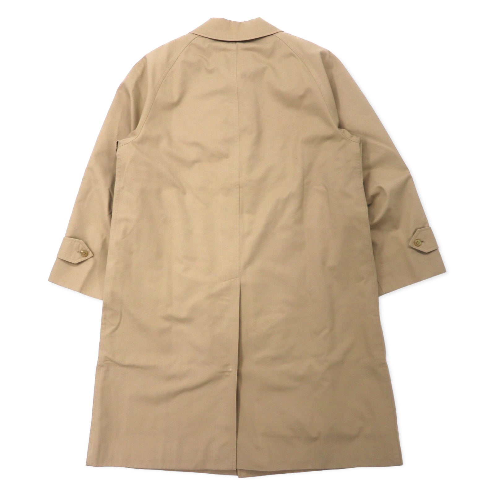 Burberrys Impermeabile a collo a scialle, cappotto Balmacaan 170 beige, cotone, fodera rimovibile a quadri scozzesi, abbottonatura nascosta, old, made in Japan
