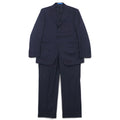 LANVIN en Bleu 3B スーツ セットアップ L ネイビー ストライプ ウール 日本製