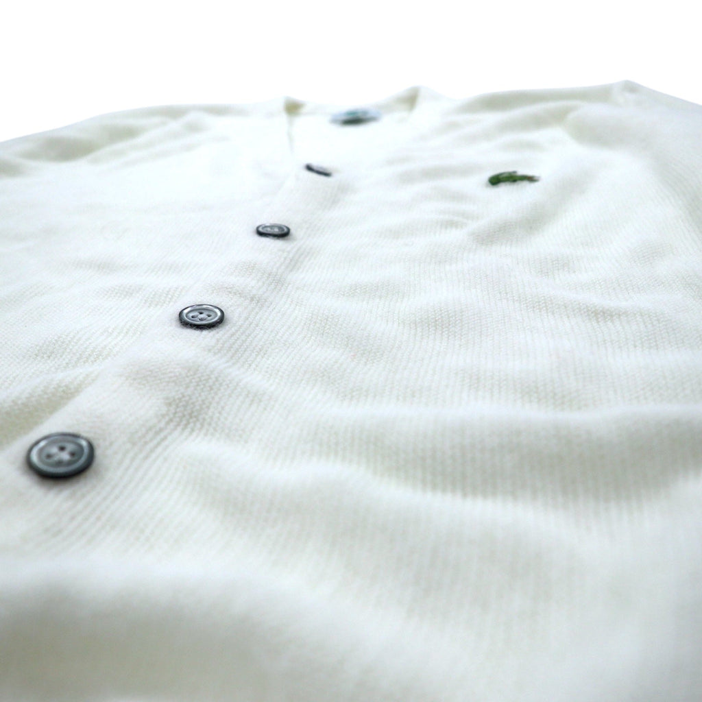 Cardigan IZOD LACOSTE anni '80, Made in USA, in maglia acrilica, taglia M, colore bianco
