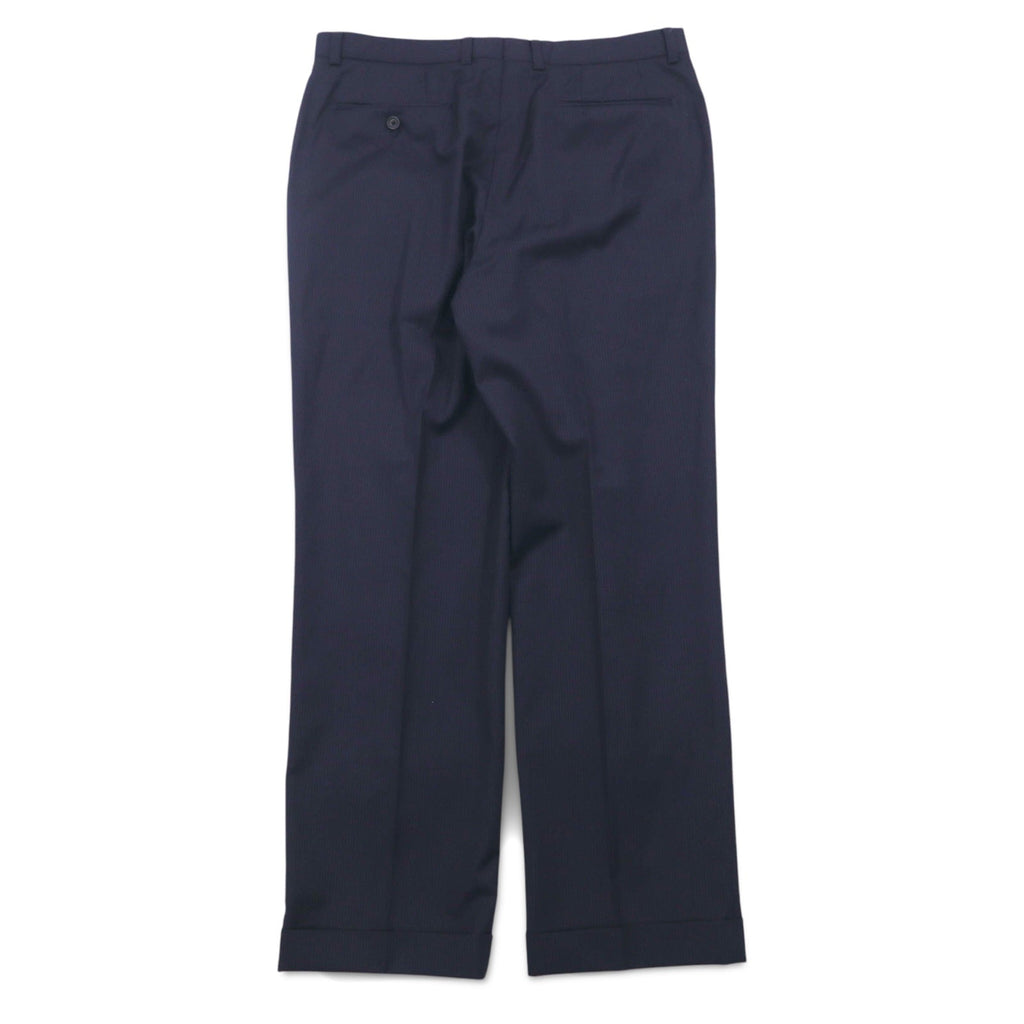 LANVIN en Bleu 3B スーツ セットアップ L ネイビー ストライプ ウール 日本製