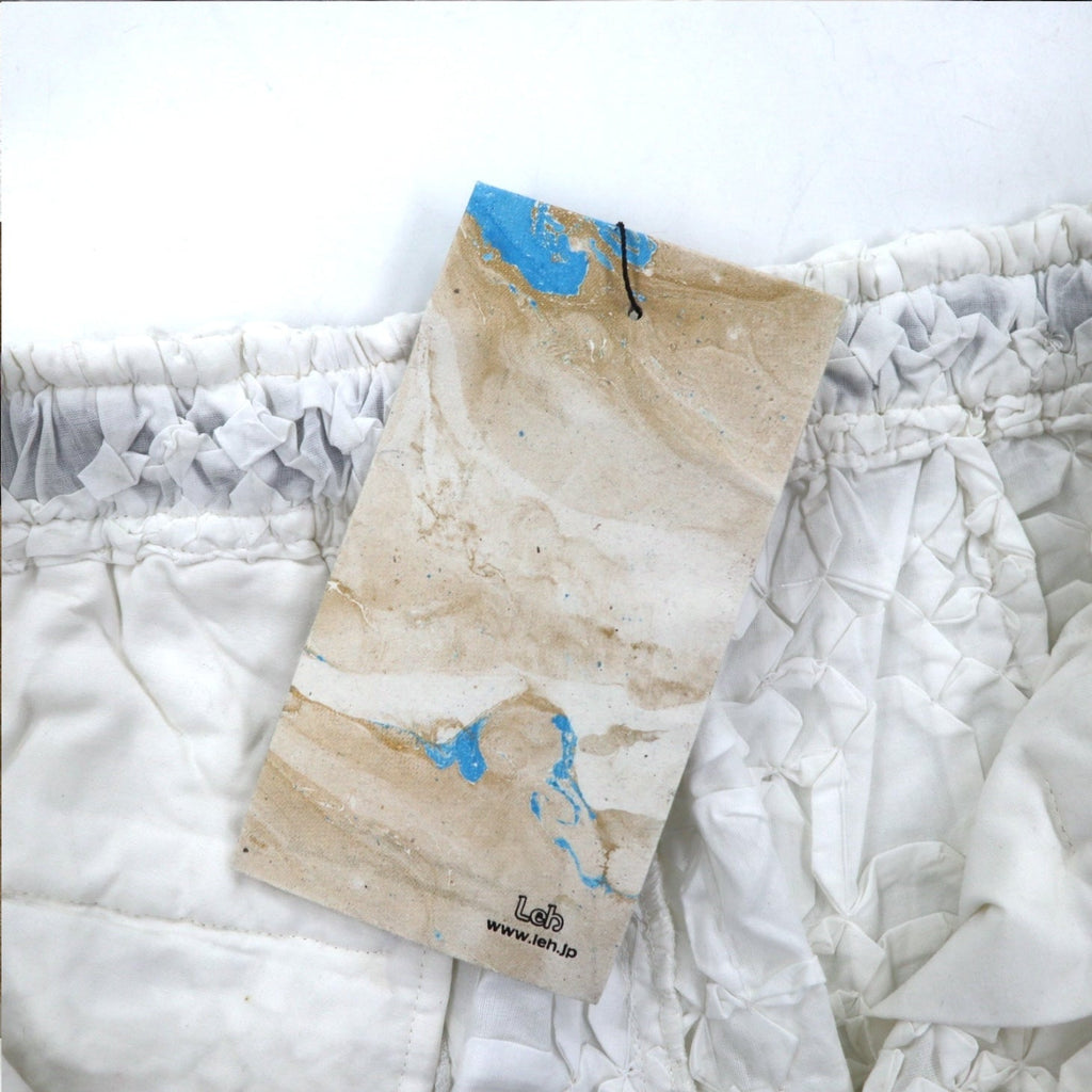 Leh 24AW Smoking in cotone Pantaloni affusolati a pieghe Smocking One Tuck Slacks Painter M Bianchi Ricamati 1033