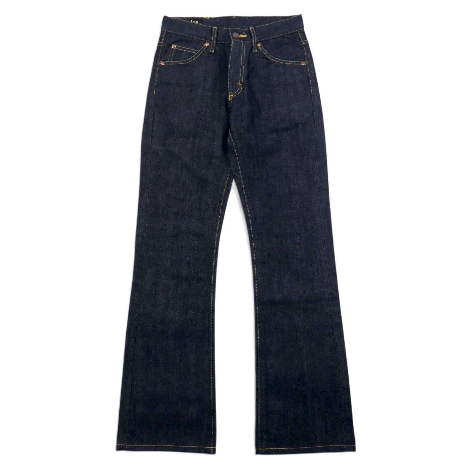 Lee RIDERS Jeans bootcut rigidi S, blu indaco, chiusura a cerniera, etichetta in pelle
