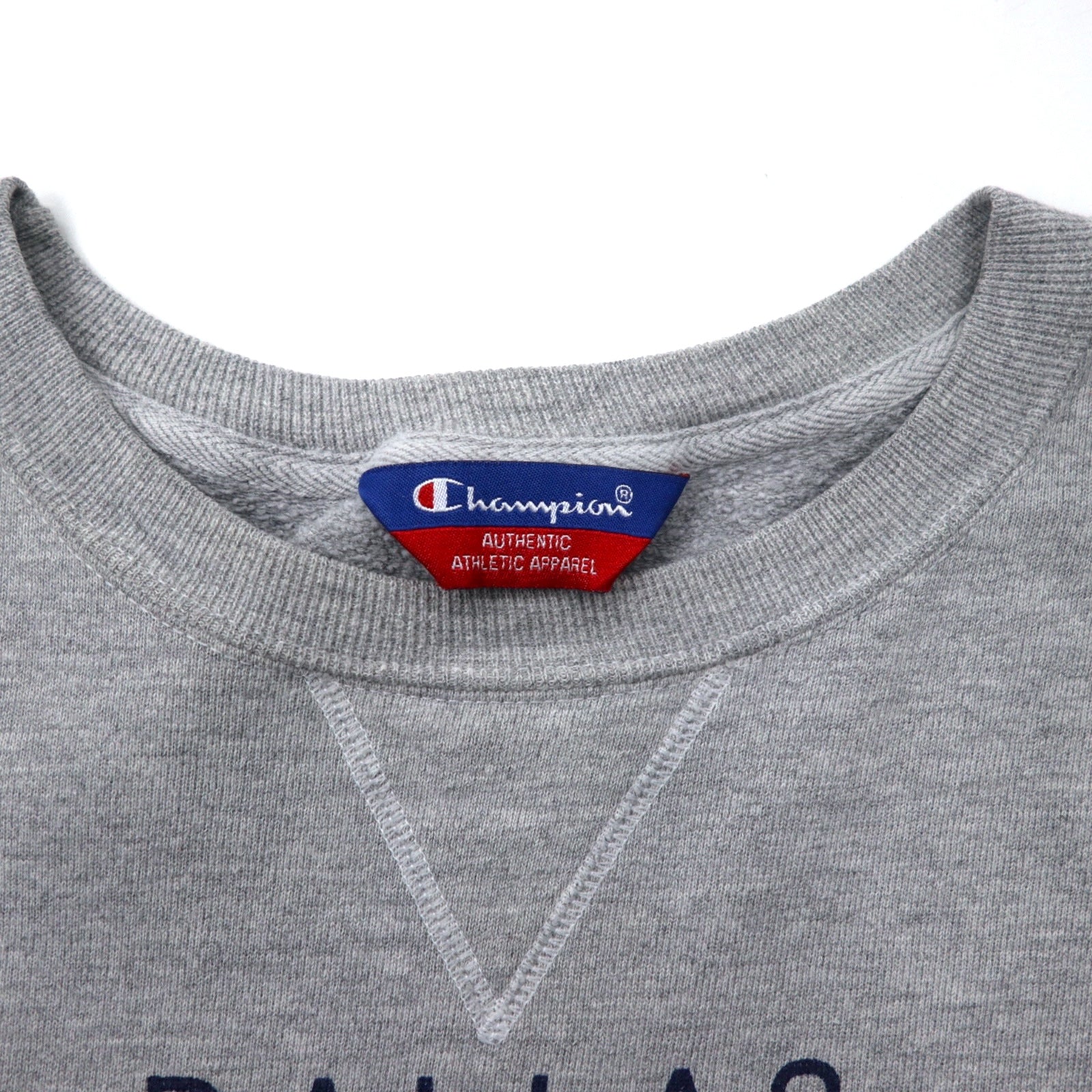 Champion Felpa stampata da calcio XL Grigia Cotone NFL DALLAS COWBOYS scollo a V grande taglia