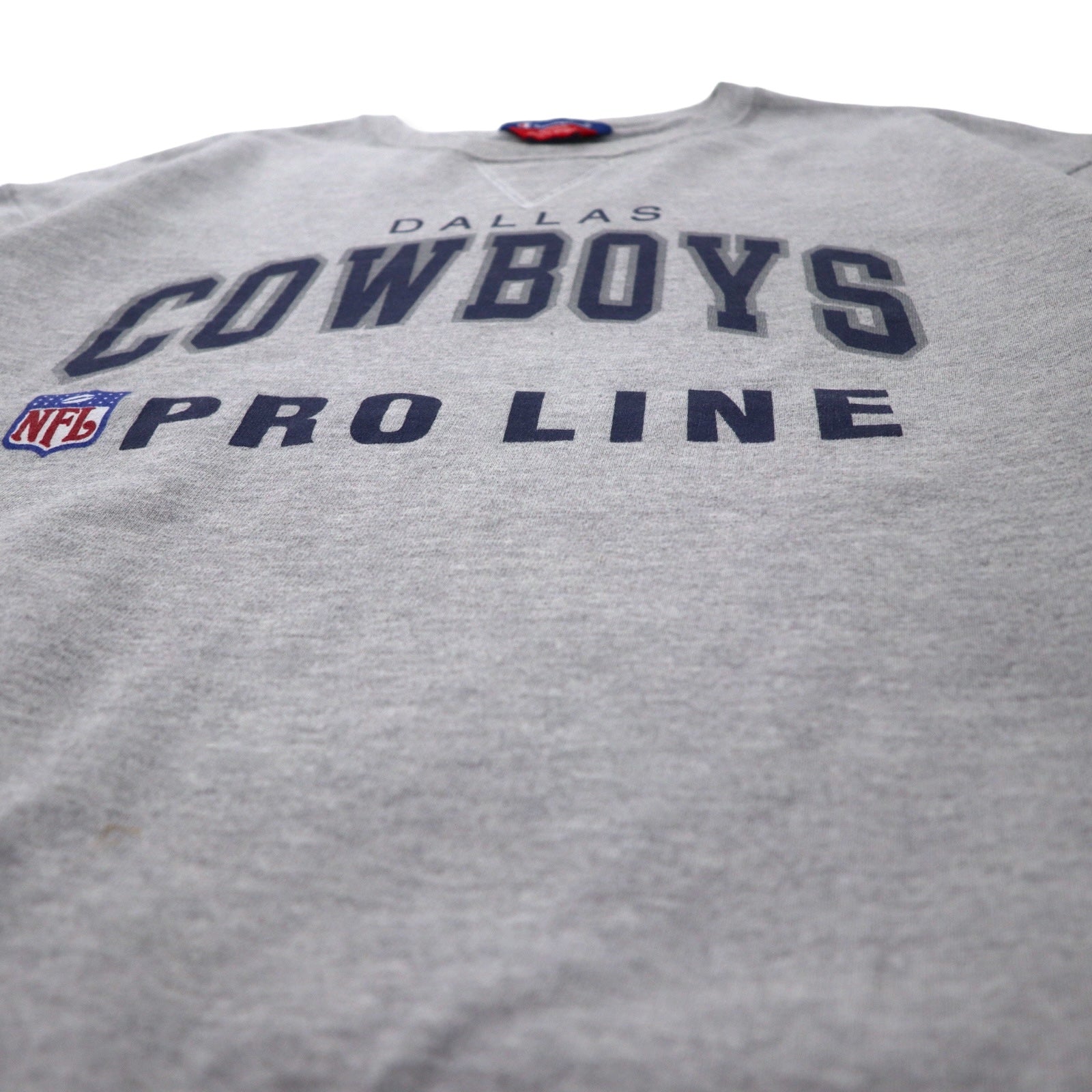 Champion Felpa stampata da calcio XL Grigia Cotone NFL DALLAS COWBOYS scollo a V grande taglia