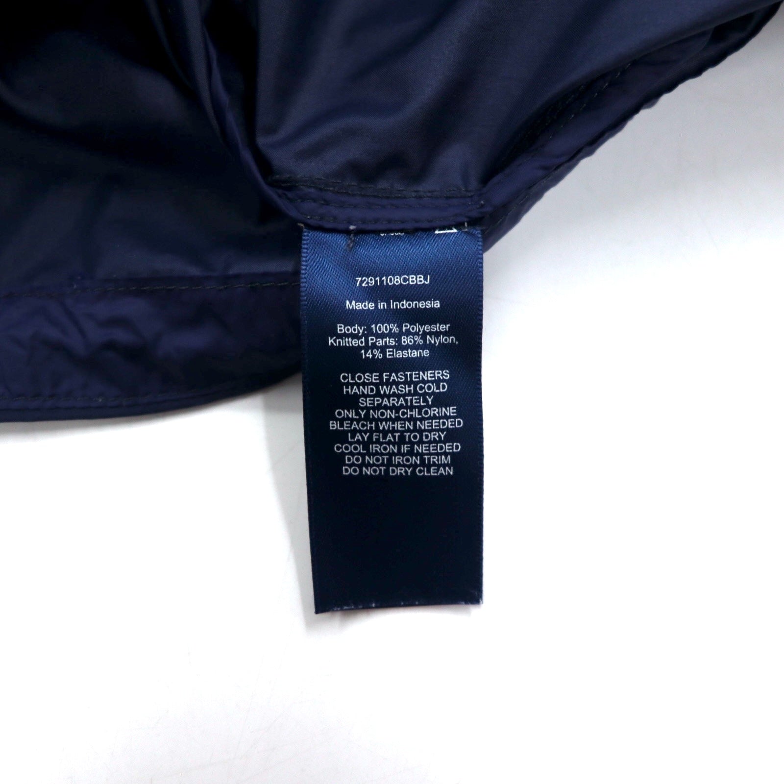 POLO GOLF RALPH LAUREN Giacca Harrington antivento taglia L, blu navy, poliestere, impermeabile, ripiegabile, stampa pony