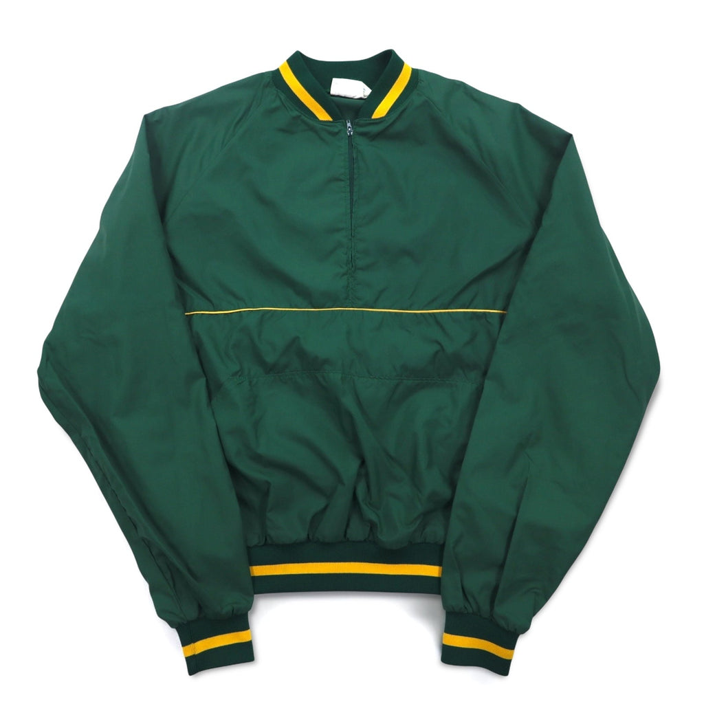 Giacca a vento (piste) in nylon con mezza zip DOHERTY DUNNE, a righe sulle costine, anni '90, MADE IN USA, taglia L, verde