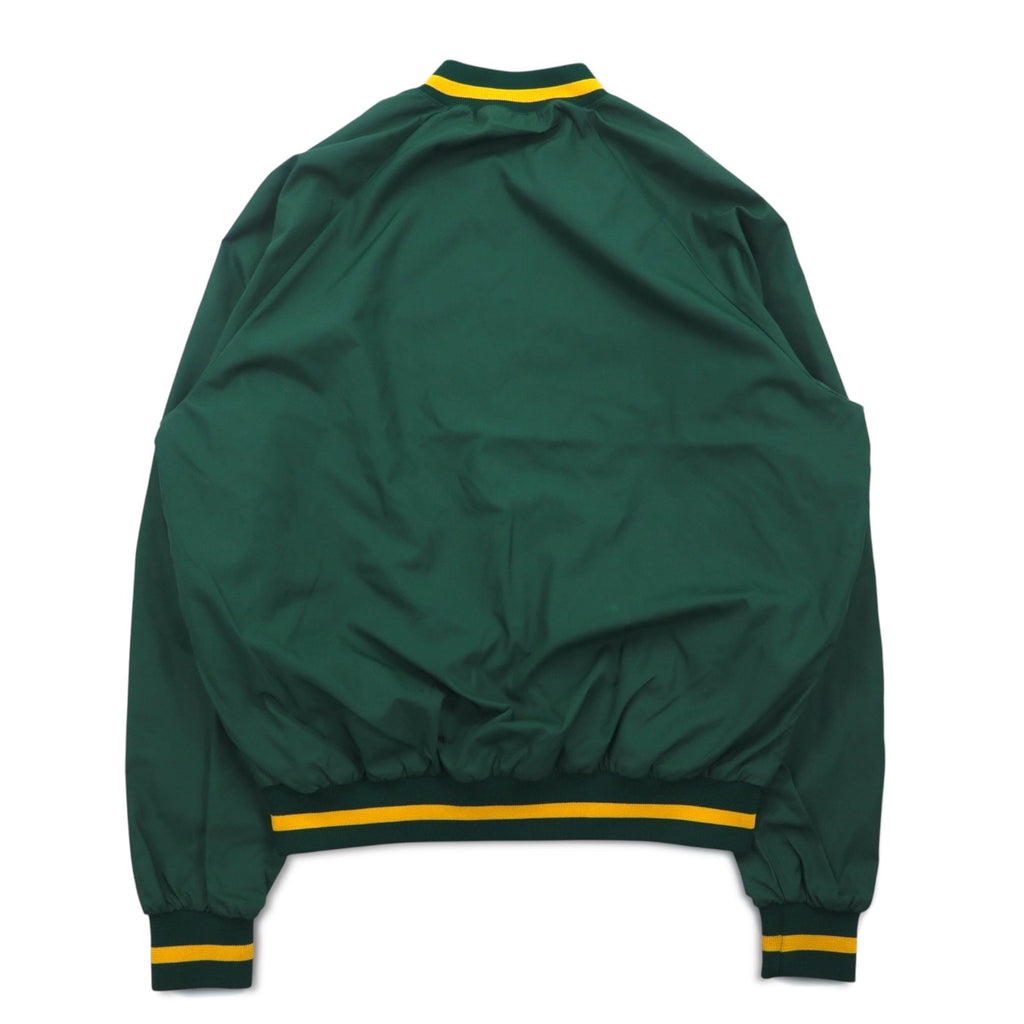 Giacca a vento (piste) in nylon con mezza zip DOHERTY DUNNE, a righe sulle costine, anni '90, MADE IN USA, taglia L, verde