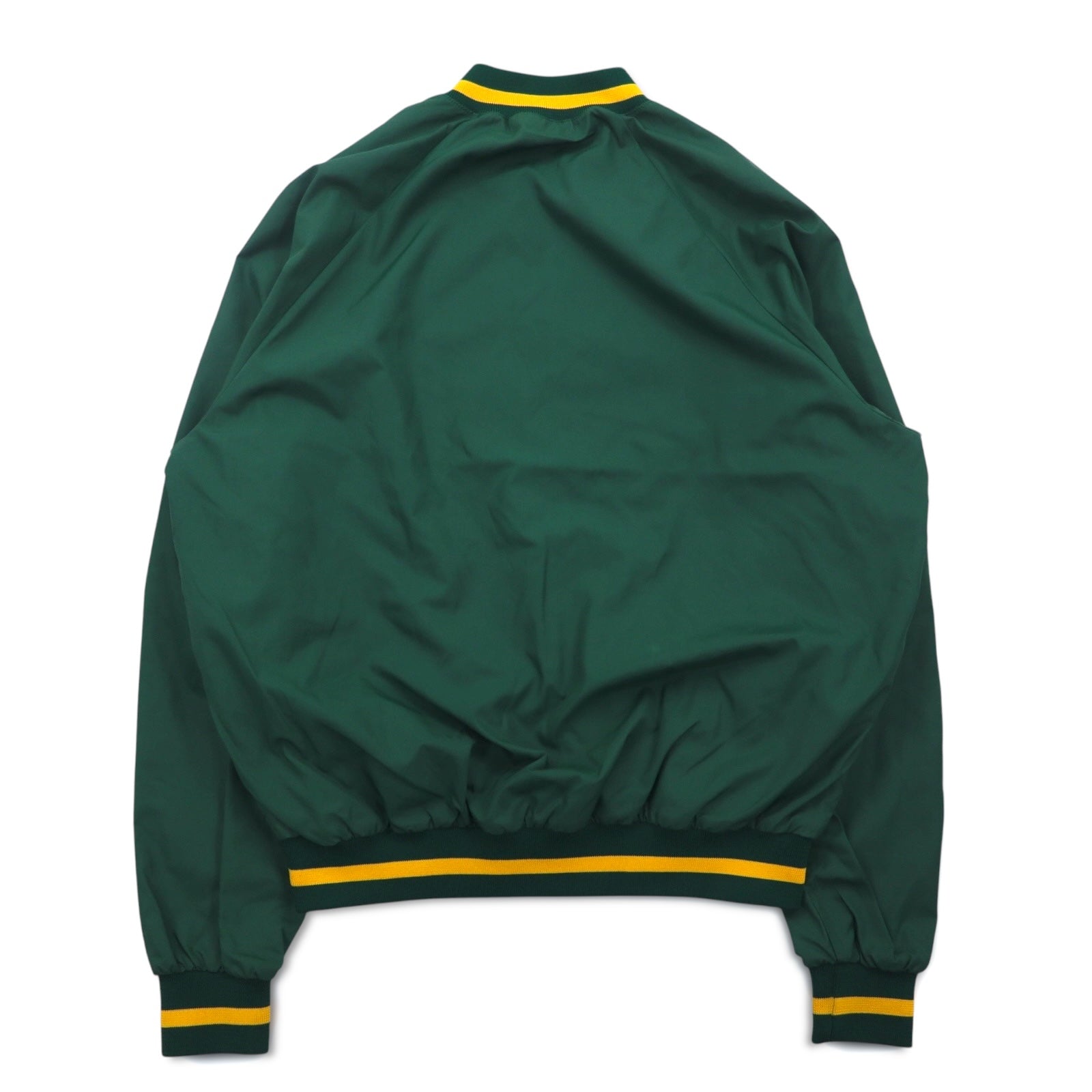 Giacca a vento (piste) in nylon con mezza zip DOHERTY DUNNE, a righe sulle costine, anni '90, MADE IN USA, taglia L, verde