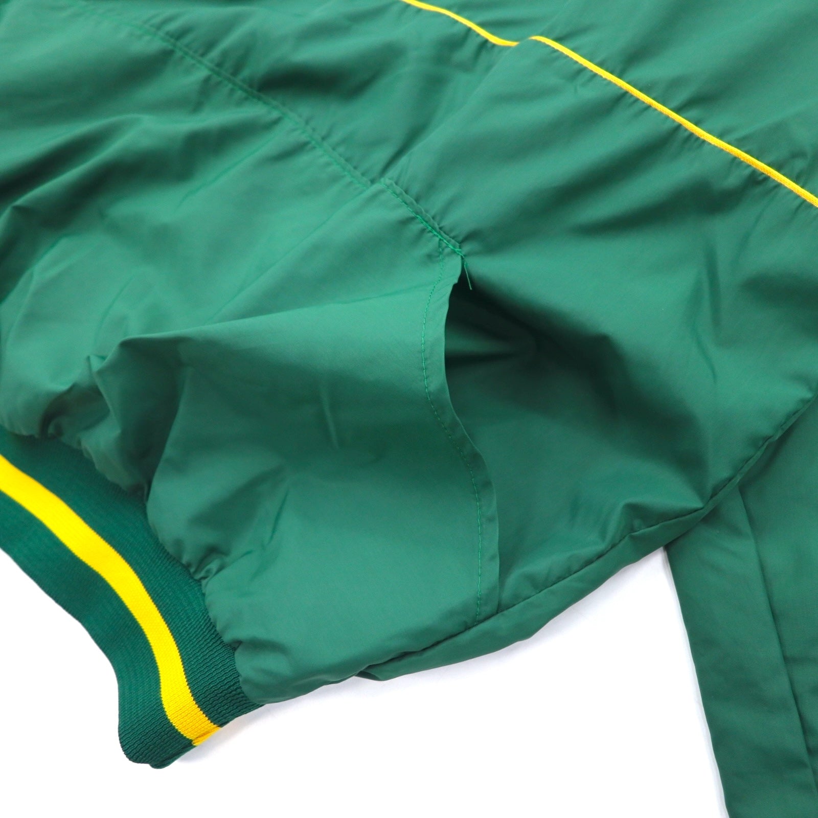 Giacca a vento (piste) in nylon con mezza zip DOHERTY DUNNE, a righe sulle costine, anni '90, MADE IN USA, taglia L, verde