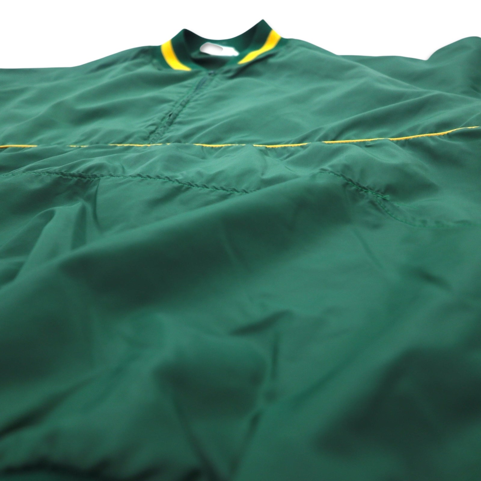 Giacca a vento (piste) in nylon con mezza zip DOHERTY DUNNE, a righe sulle costine, anni '90, MADE IN USA, taglia L, verde