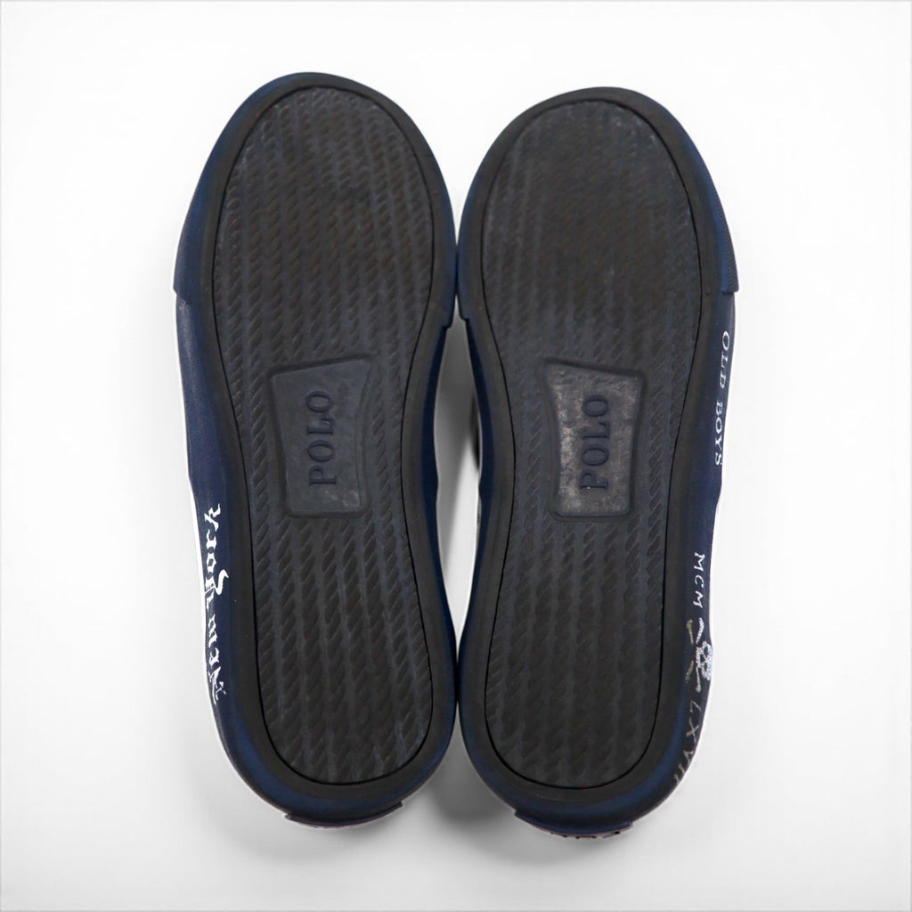 Ralph Lauren ローカットスニーカー 25.5cm キャンバス THORTON Ⅲ-NE スカル ワッペン 01087 J18