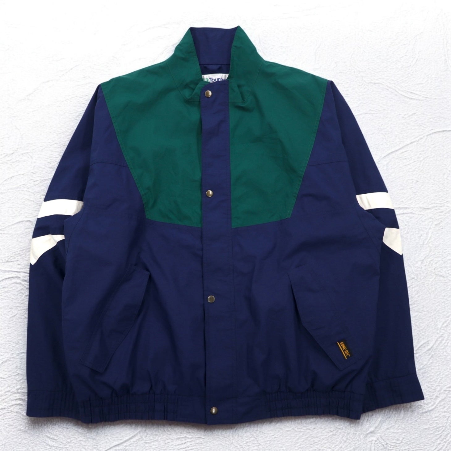 Vintage 90s USA Made Windbreaker TOURNEY 90年代 USA製 ゴアテックス GORE-TEX ナイロンジャケット XXL グリーン ネイビー 防水