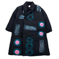 Sasquatchfabrix. Cappotto imbottito ORIENTAL DOWN COAT S nero, fantasia, tie-dye, bottoni a pressione 20AW-JKH-002