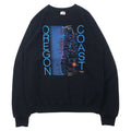 JERZEES Made in USA Anni '90 Stampa Felpa L Nero Cotone COAST OREGON