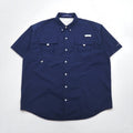 Columbia PFG バハマ2 Bahama ll ショートスリーブシャツ フィッシングシャツ XL ネイビー ナイロン OMNI-SHADE オムニシェード FM7047