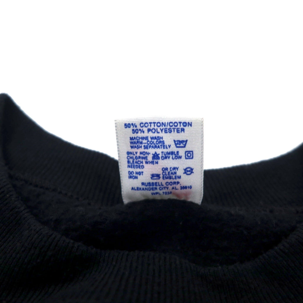 JERZEES Made in USA Anni '90 Stampa Felpa L Nero Cotone COAST OREGON