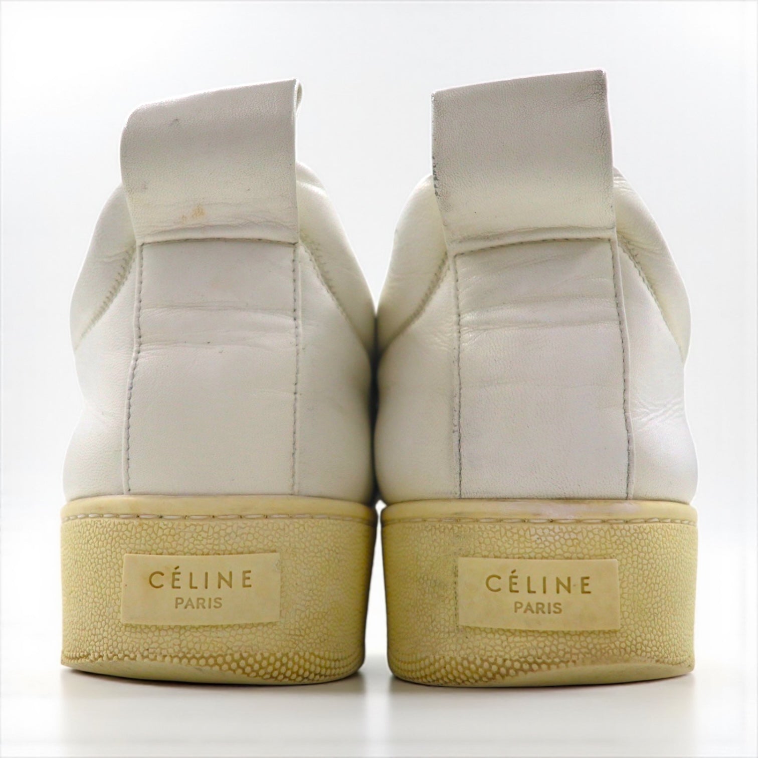 CELINE プルオン PULL ON レザー スリッポン スニーカー 27cm ホワイト 35 314533RPOC.01OP フィービー期 イタリア製