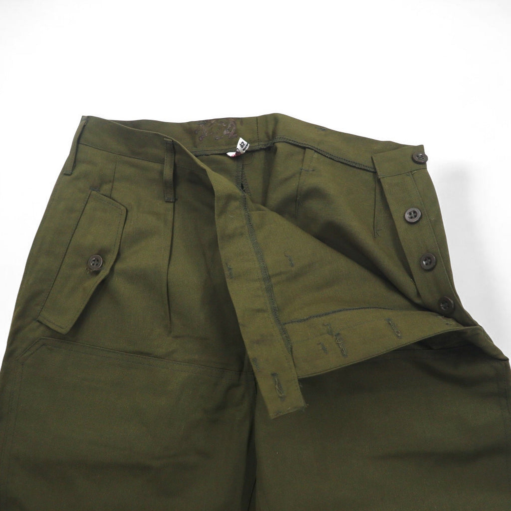 Vintage Czech Army チェコ軍 M-85 ダブルニー フィールド カーゴパンツ L カーキ ミリタリー デッドストック 未使用品