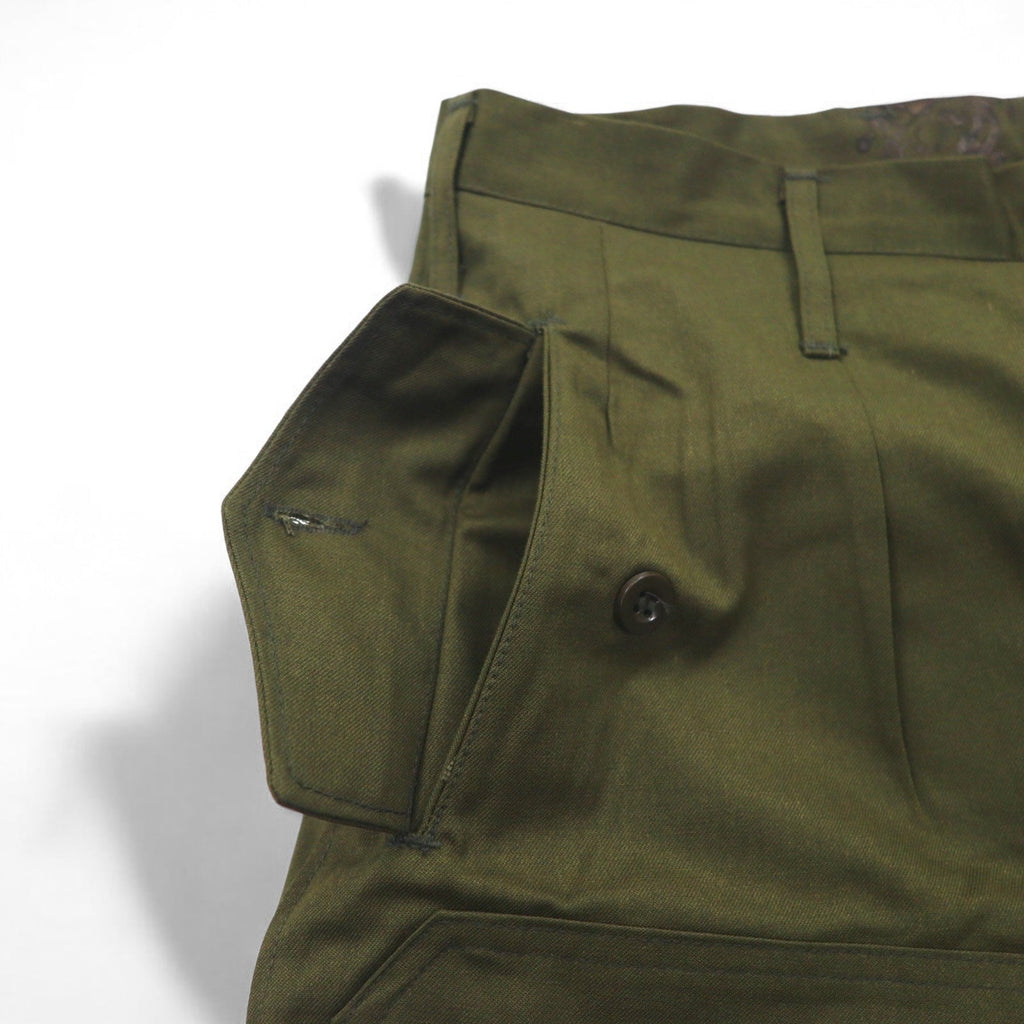 Vintage Czech Army チェコ軍 M-85 ダブルニー フィールド カーゴパンツ L カーキ ミリタリー デッドストック 未使用品