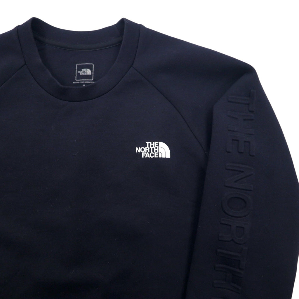 THE NORTH FACE Felpa girocollo Tech Air Sweat, taglia M, colore nero, poliestere, rayon, logo sulla manica NT12087