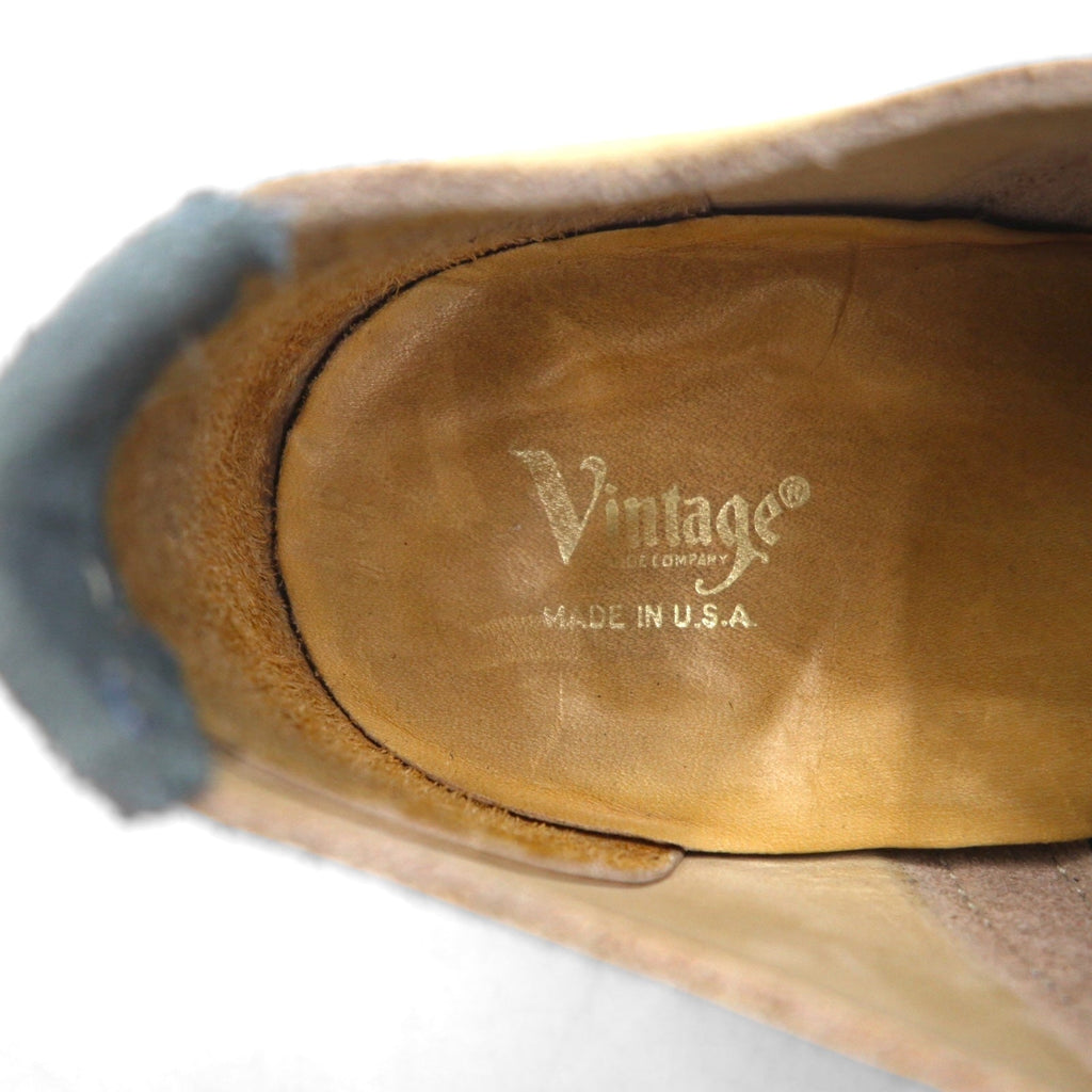 Vintage Shoe Company Scarpe Saddle in pelle scamosciata Made in USA 26cm Beige V01688 T19138