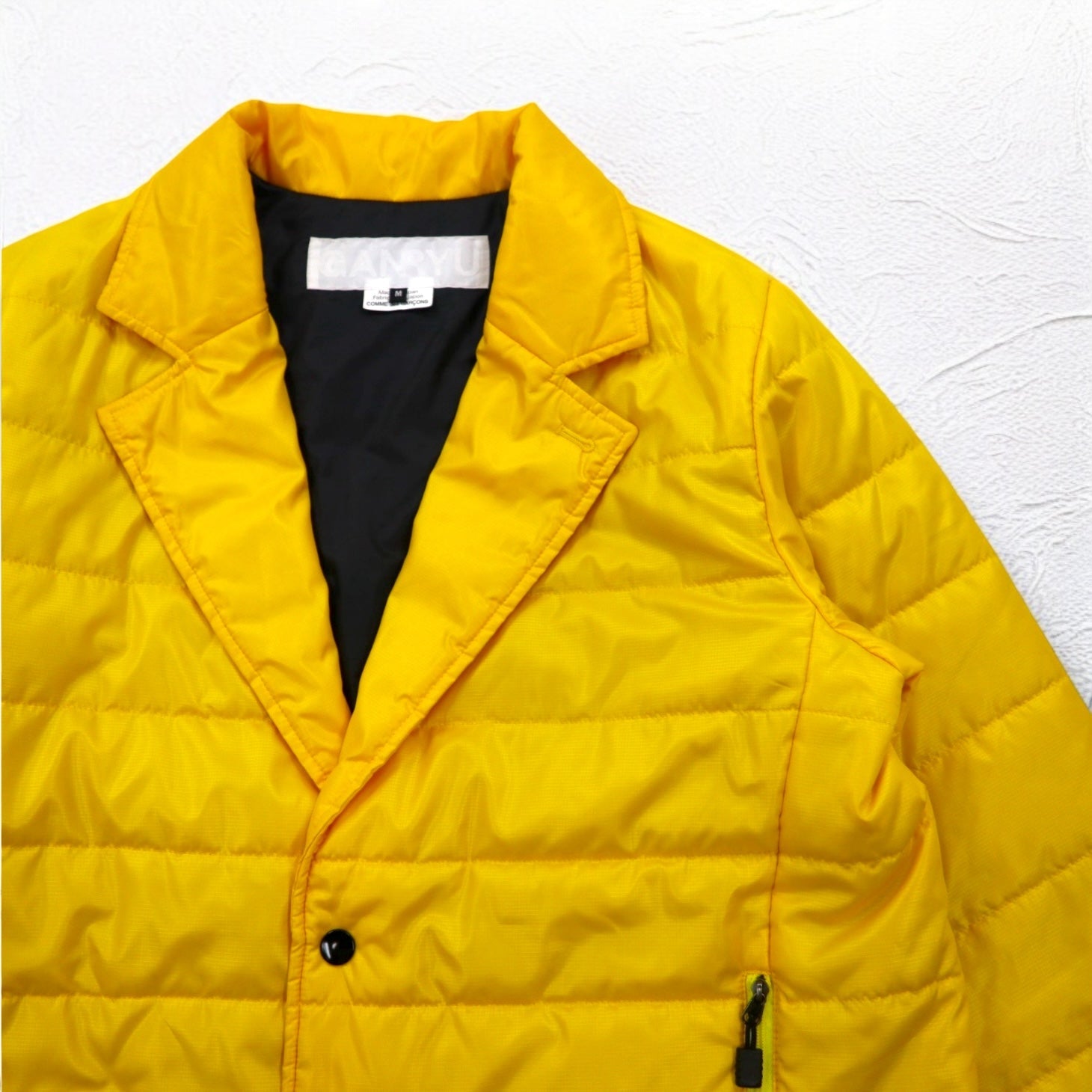 GANRYU Giacca sartoriale imbottita M Giallo Poliestere Coulisse