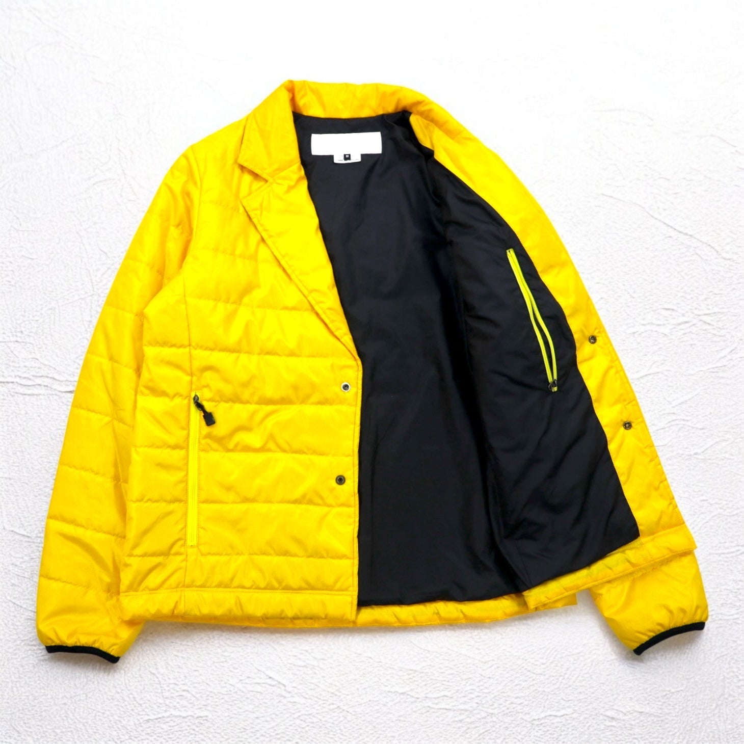 GANRYU Giacca sartoriale imbottita M Giallo Poliestere Coulisse