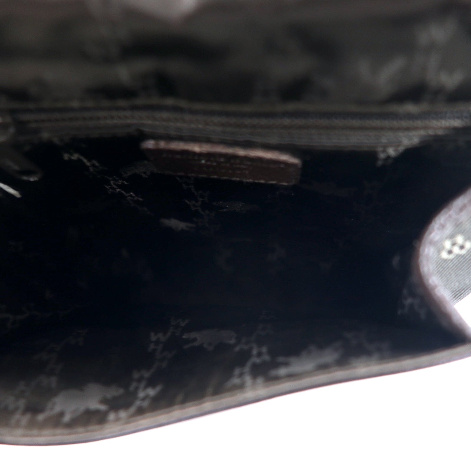 HUNTING WORLD Borsa a tracolla made in Italy Monogram crossbody marrone tela logo all-over